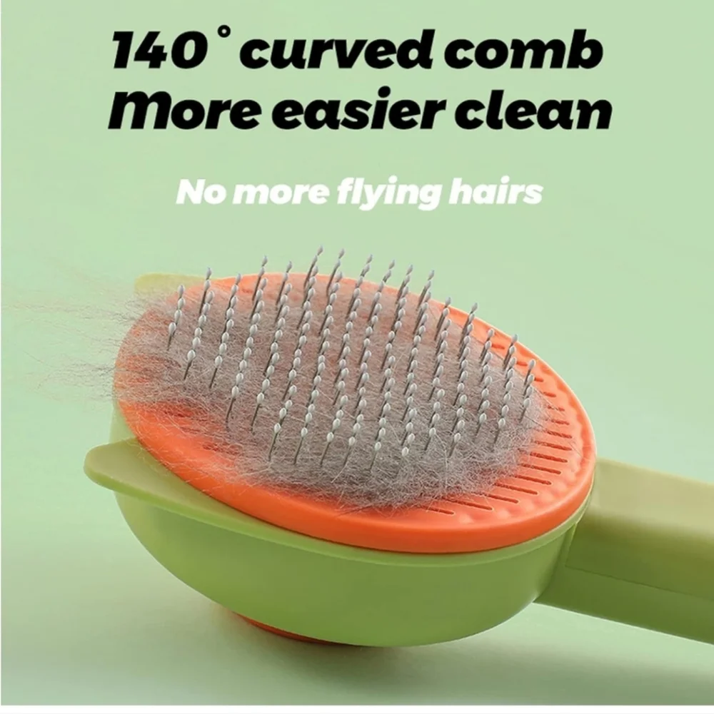 Pet Brush with Release One Push Button